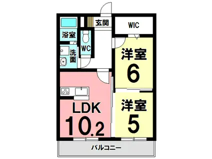 BEL PAESE(2LDK/2階)の間取り写真