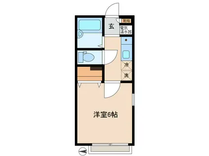 カルム元住吉(1K/1階)の間取り写真