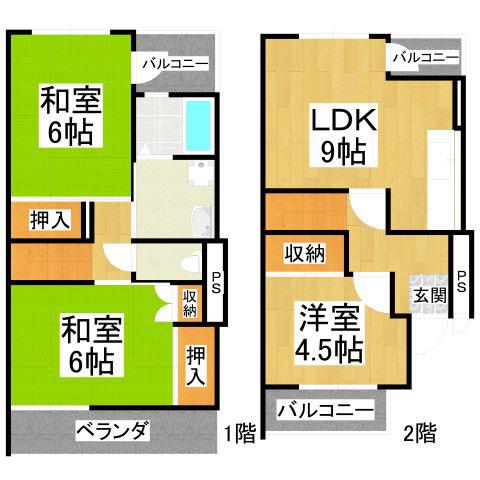 メゾンリベルテ(3LDK/1階)の間取り写真