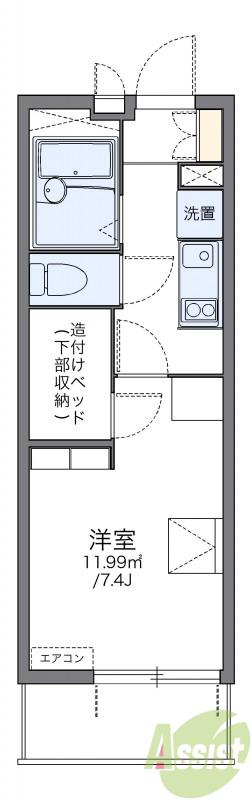 レオパレス 華(1K/2階)の間取り写真