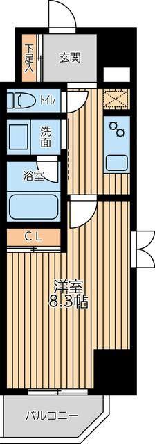 CITY LUX YOKOHAMA(1K/5階)の間取り写真