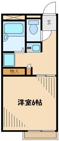 レオパレス清水(1K/1階)の間取り写真
