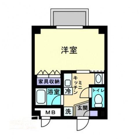 アルファコンフォート高松(1K/3階)の間取り写真