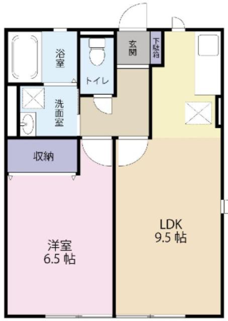 ロイヤル宝田(1LDK/1階)の間取り写真