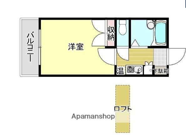 ストリームライン南庄(1K/4階)の間取り写真
