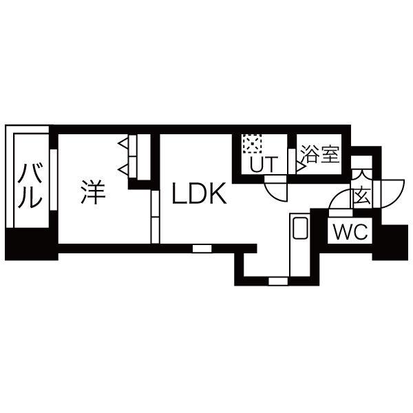 プラージュ大曽根(1LDK/3階)の間取り写真