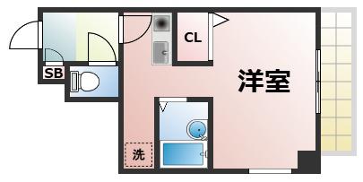 SENSE CORT 森ノ宮(ワンルーム/4階)の間取り写真