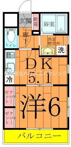 INSURANCEBLDG.XVフ(1DK/1階)の間取り写真