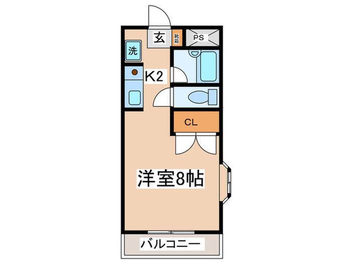 フィールドハイム(1K/2階)の間取り写真