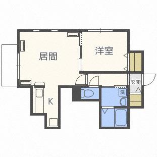 アンウィンド211(1LDK/3階)の間取り写真