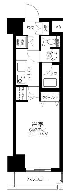 パレステュディオ渋谷本町(1K/7階)の間取り写真