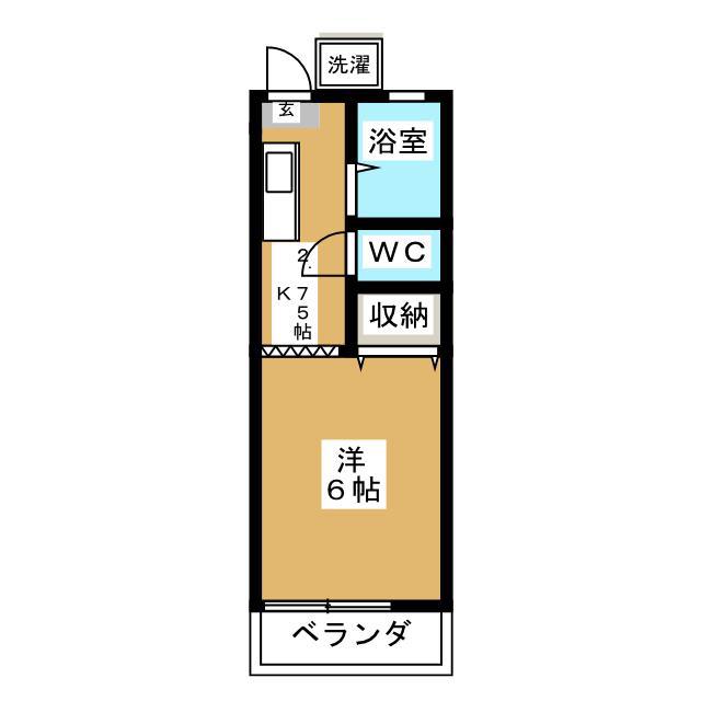 ニチイパートIII(1K/2階)の間取り写真