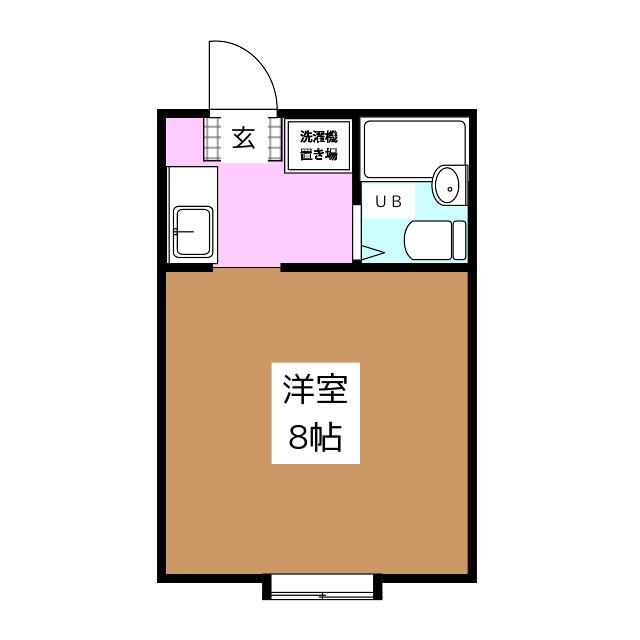 ルミエール金子(ワンルーム/2階)の間取り写真