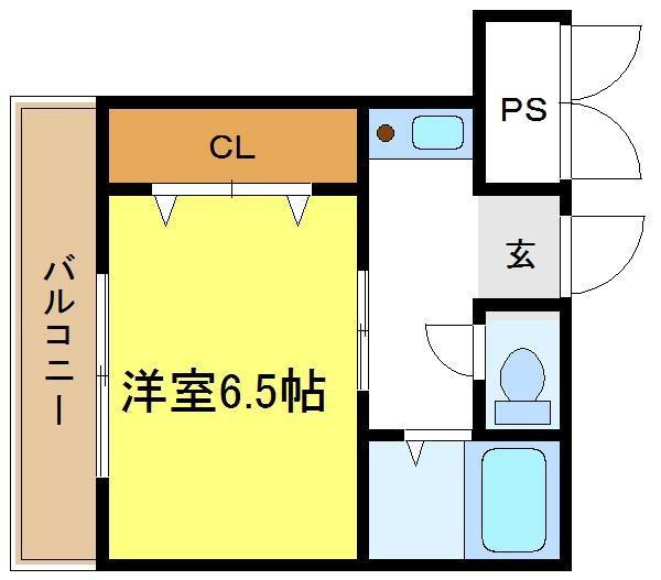 アビタシオン23(1K/1階)の間取り写真