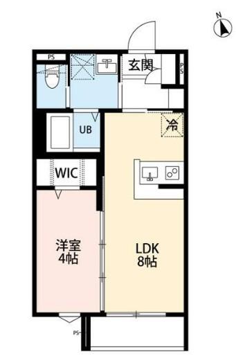 エルシーク蕨(1LDK/1階)の間取り写真