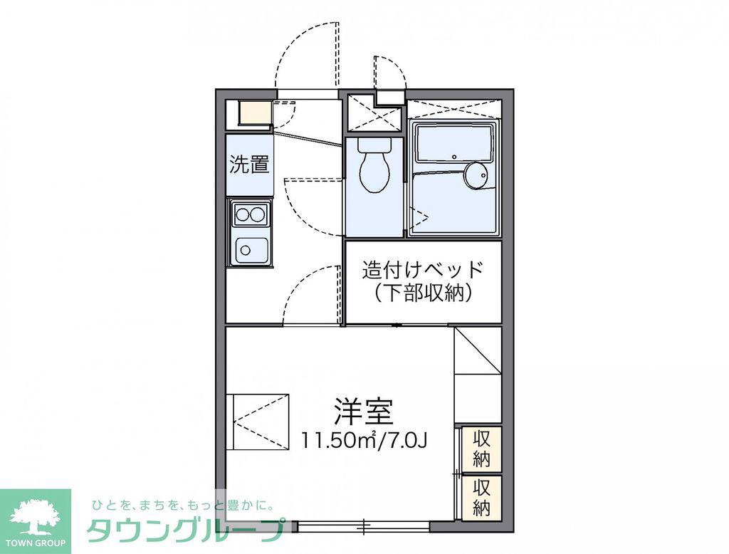 レオパレスTAKIYAMA(1K/1階)の間取り写真