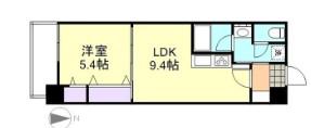COCO白楽町(1LDK/8階)の間取り写真