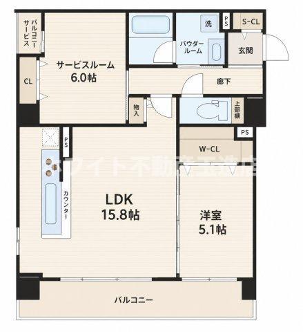EUPTELEA天王寺(1SLDK/7階)の間取り写真