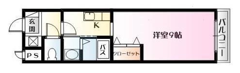 THE LAKE VIEW(1K/2階)の間取り写真