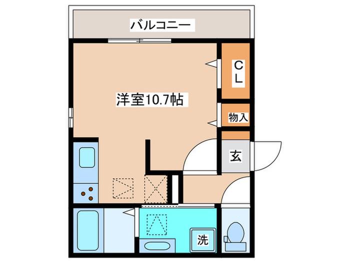 TKM-II(ワンルーム/1階)の間取り写真