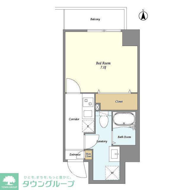 ドゥーエ五反野(1K/3階)の間取り写真