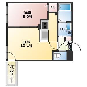 FIRST・LL(1LDK/1階)の間取り写真