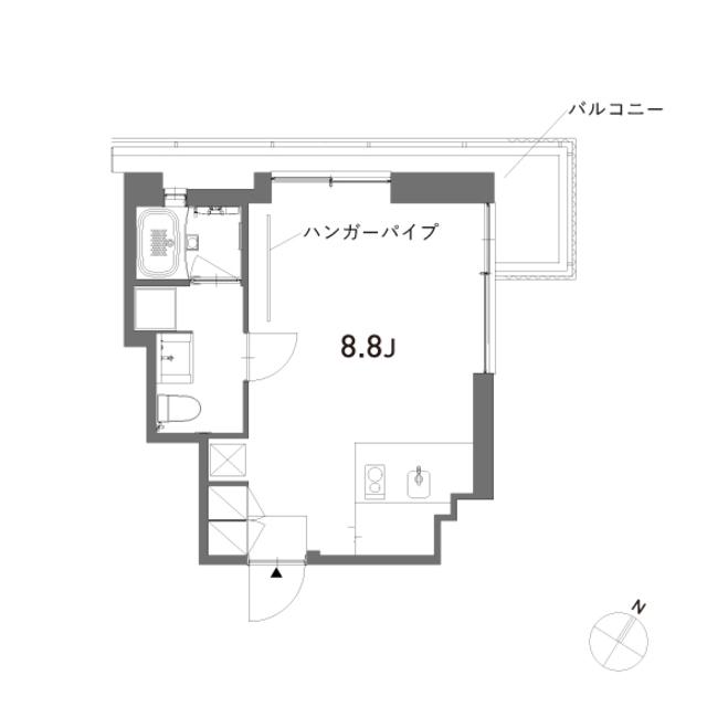 ALEFIAアレフィア(ワンルーム/5階)の間取り写真