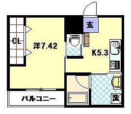 井耕ハイツIV(1K/3階)の間取り写真