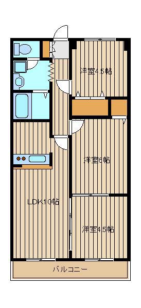 パールハイムサクライ(3LDK/4階)の間取り写真