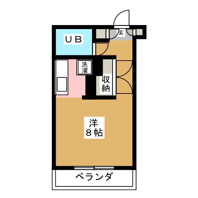 コモンドエフ(ワンルーム/6階)の間取り写真