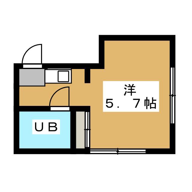 コーポ小沢(ワンルーム/1階)の間取り写真