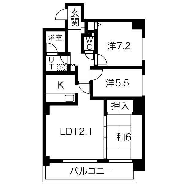 エクセレンス95(3LDK/1階)の間取り写真