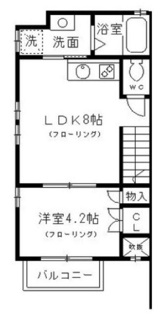 パイン フォレスト(1LDK/2階)の間取り写真
