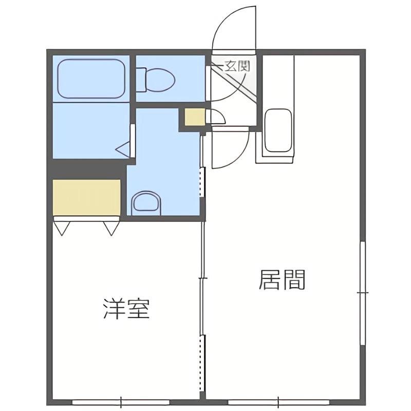 ティアラ学園前(1LDK/2階)の間取り写真