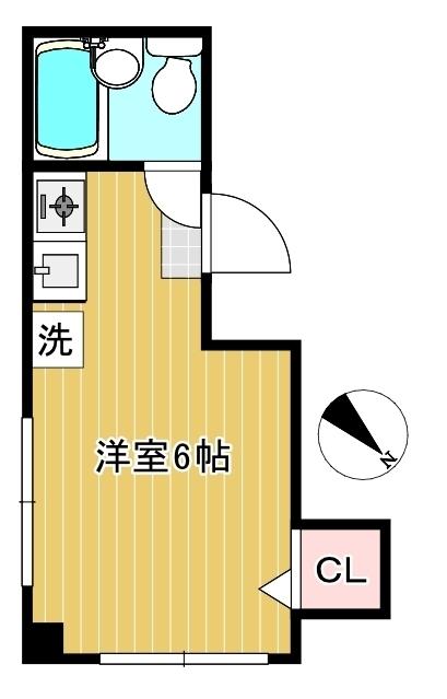 マンションミユキ(ワンルーム/2階)の間取り写真