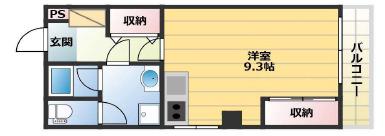 FSビル(1K/7階)の間取り写真