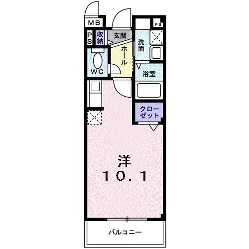 サル ドゥ セジュール(ワンルーム/1階)の間取り写真