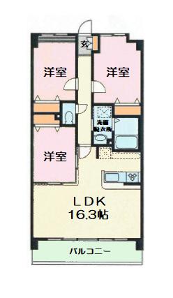 GOLDEN LEO(3LDK/1階)の間取り写真