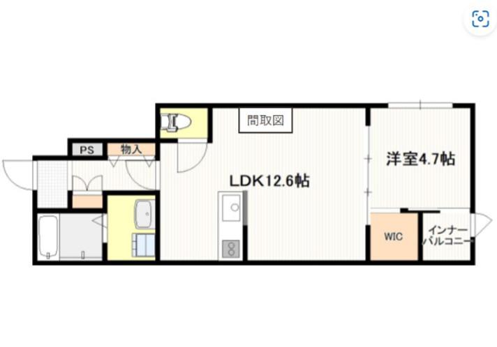 ボン・クレー和木(1SLDK/2階)の間取り写真