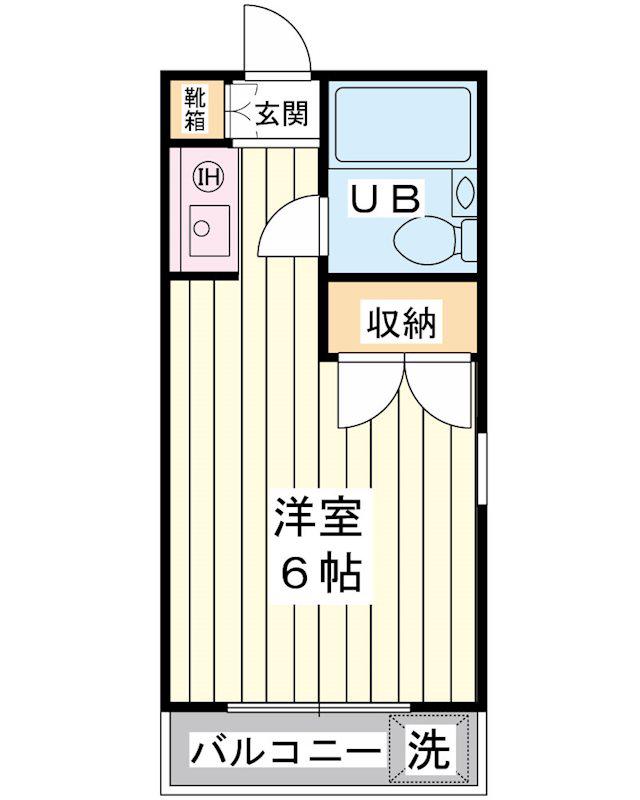 レクス312(ワンルーム/1階)の間取り写真
