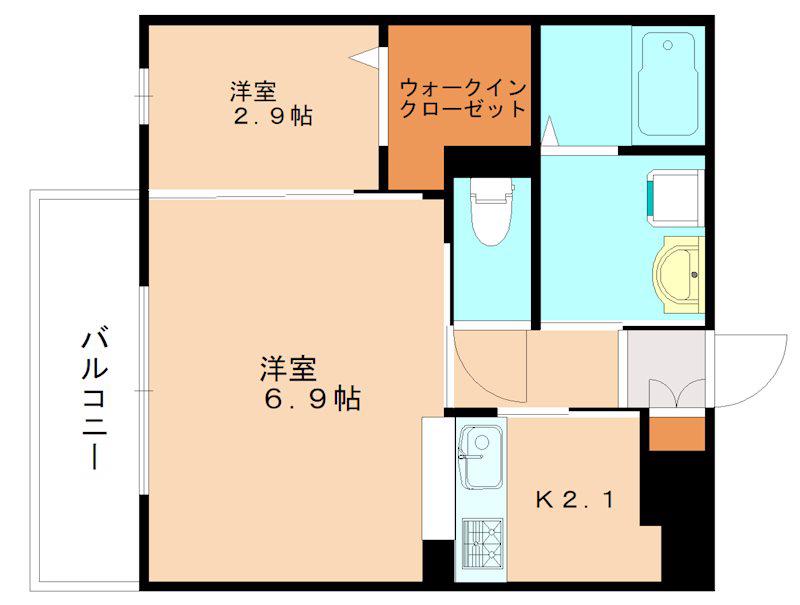 ERIOS COURT KII(2K/2階)の間取り写真