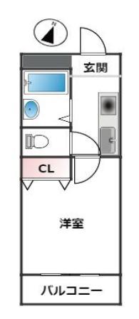 アイエヌケー東灘(1K/1階)の間取り写真