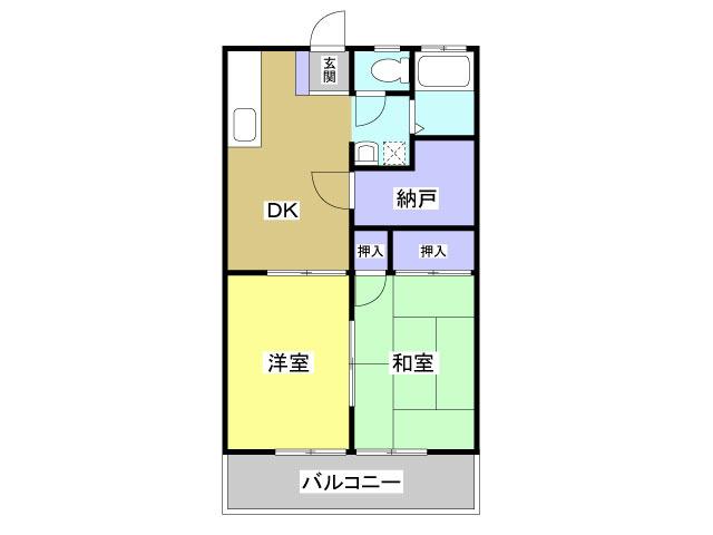 フローレンス(2DK/2階)の間取り写真