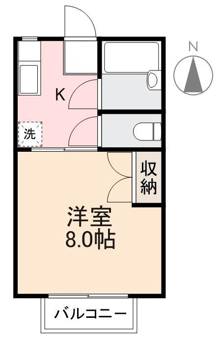 コーポラス阿部A棟(1K/1階)の間取り写真