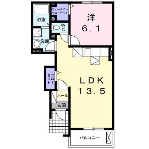 プロムナード(1LDK/1階)の間取り写真