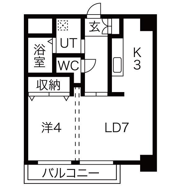 アデランテ(1LDK/3階)の間取り写真
