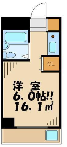メゾン久我山(ワンルーム/1階)の間取り写真