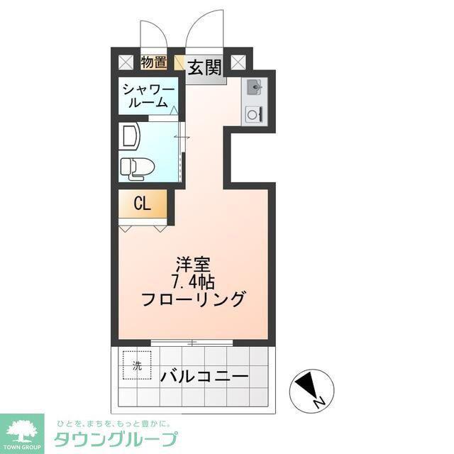 はやしビル(ワンルーム/3階)の間取り写真