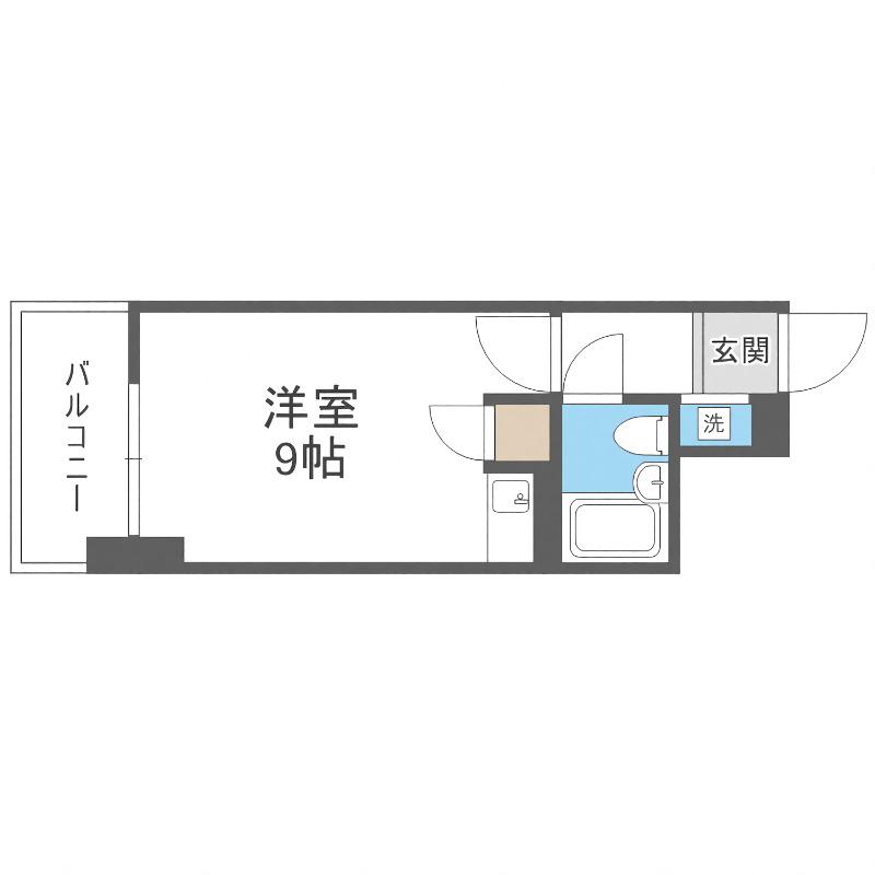 チサンマンション円山(ワンルーム/7階)の間取り写真