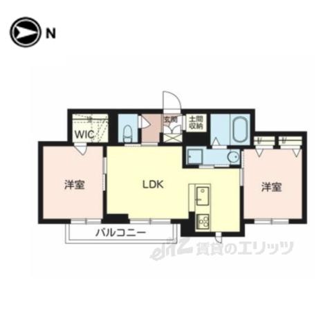 AILE(2LDK/3階)の間取り写真